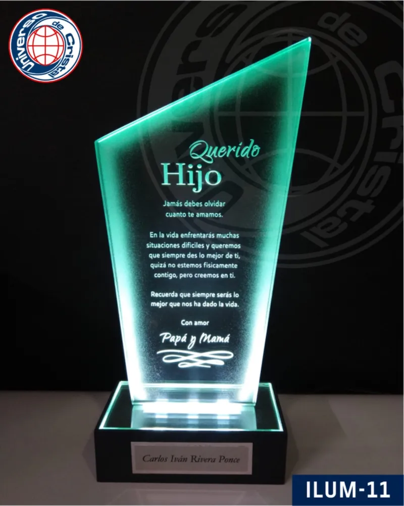 Reconocimientos de Cristal con Iluminación