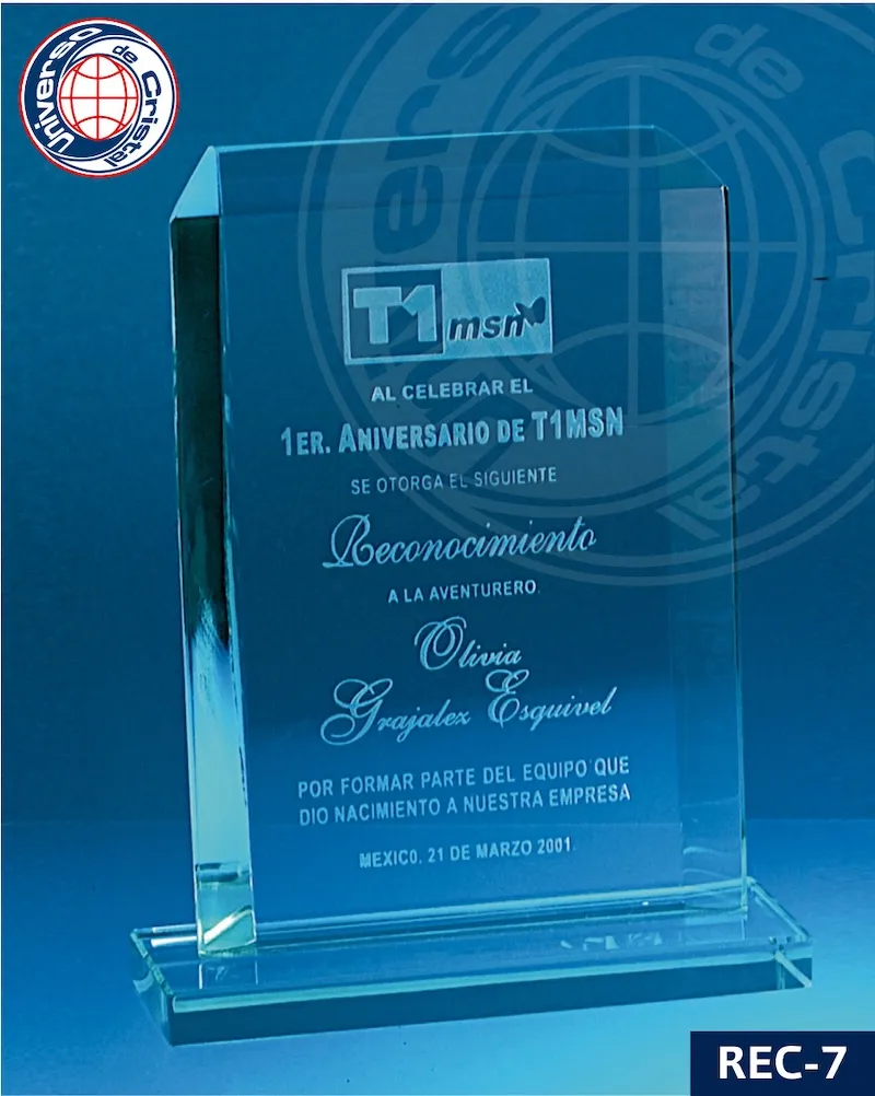 reconocimientos de cristal